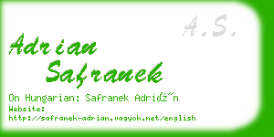 adrian safranek business card